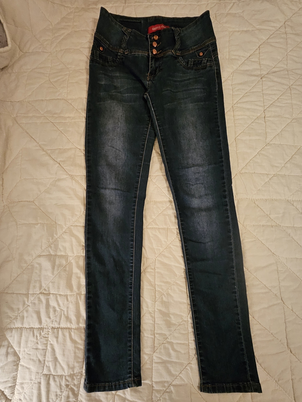 Gogo Star Skinny 3 Button Jeans - Size 5